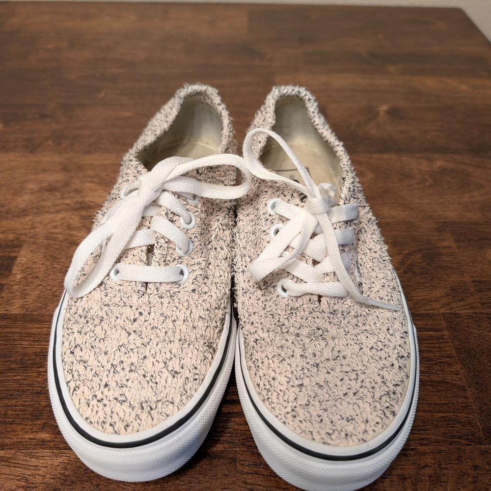 NEW Vans Authentic Boucle Pink Speckle True White WOMENS 5.5